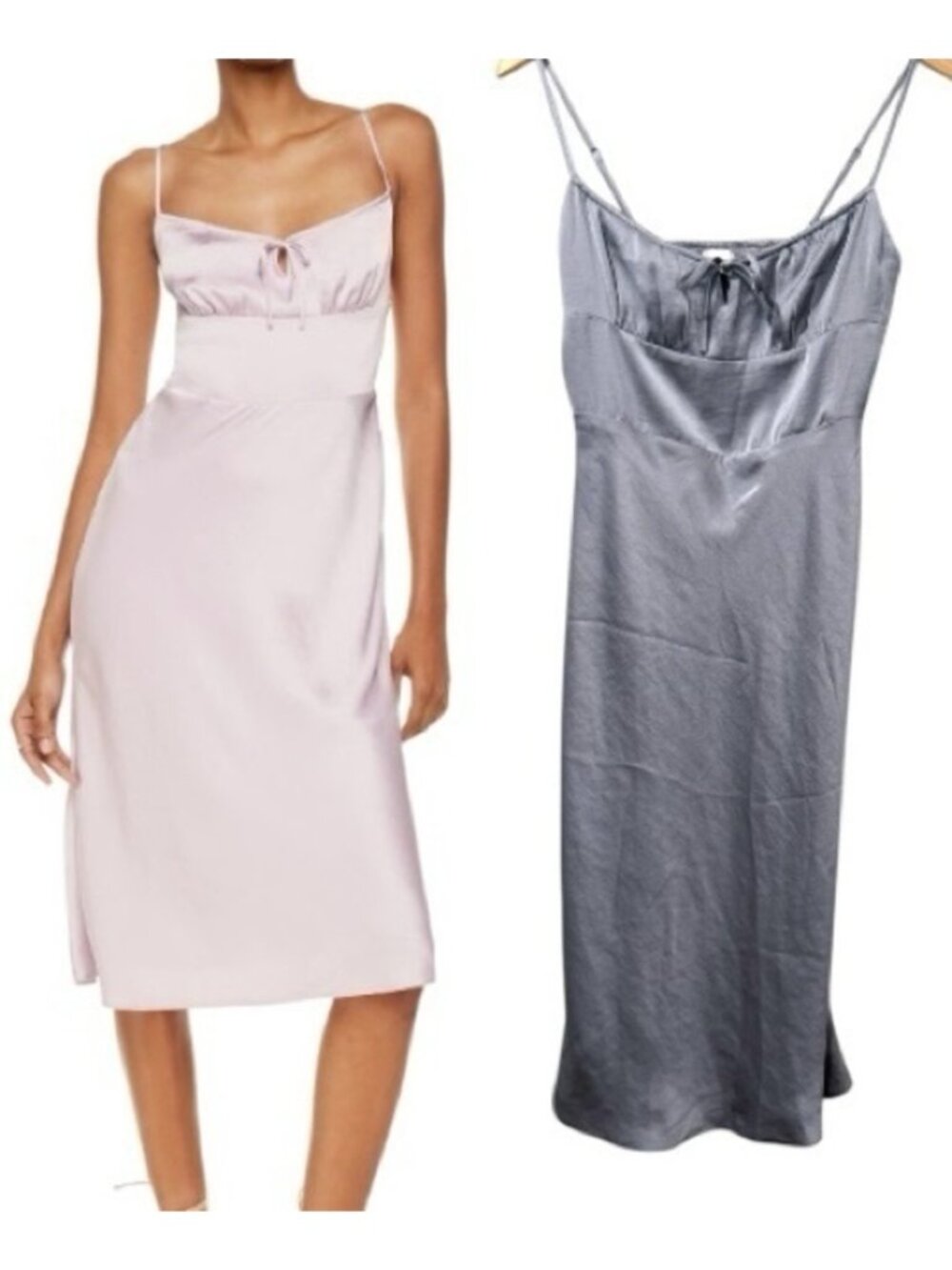 Wilfred Bellow Satin Midi Dress Size 4 Aritzia #101661